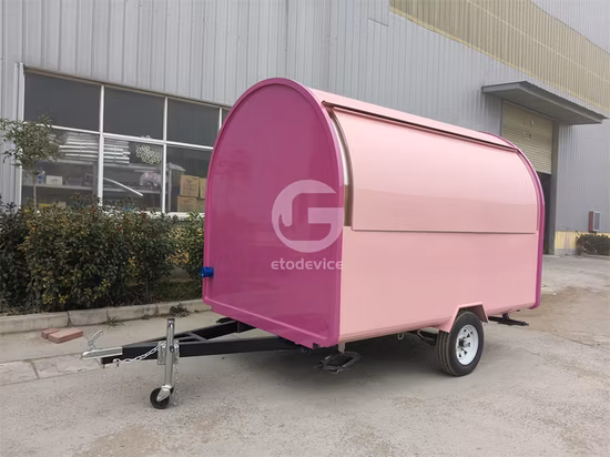 Outdoor Kitchen Dining Car Cute Mobile Food Vending Cart Rolling Food Cart Fast Food Sales