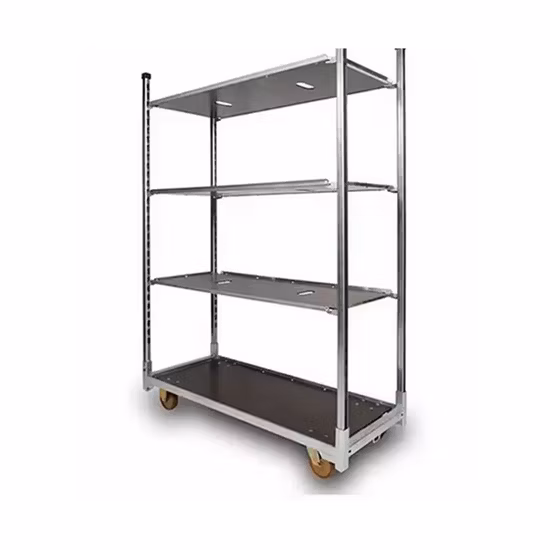 Galvanized Greenhouse Steel Metal Rolling Nursery Transport Flower Greenhouse Garden Display Cart