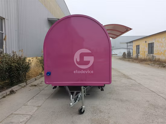 Outdoor Kitchen Dining Car Cute Mobile Food Vending Cart Rolling Food Cart Fast Food Sales